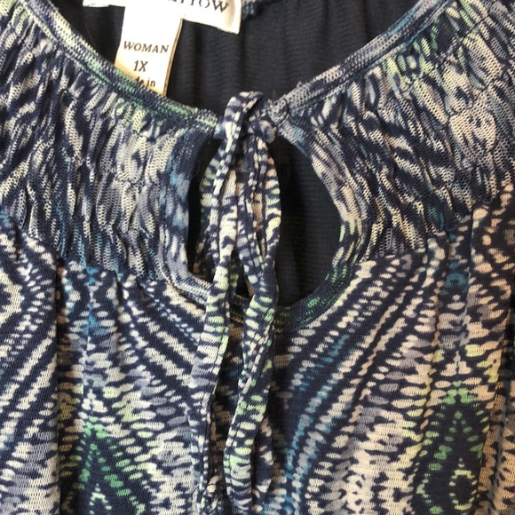 Croft & Barrow Semi Sheer Top 1X PLUS SIZE - Picture 9 of 10